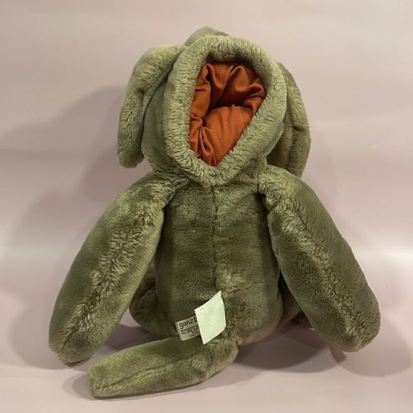 Vintage Wrinkles Plush Puppy Dog Hand Puppet Grey Beige Stuffed Animal Toy 16” - Picture 3 of 11